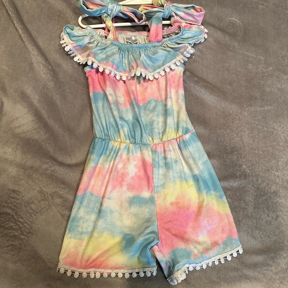 Colorful Tie-Dye Kids Romper